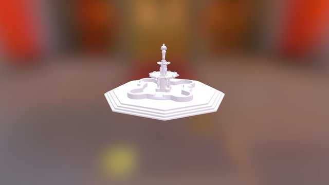 WW1 Memorial Fountain 3D Model