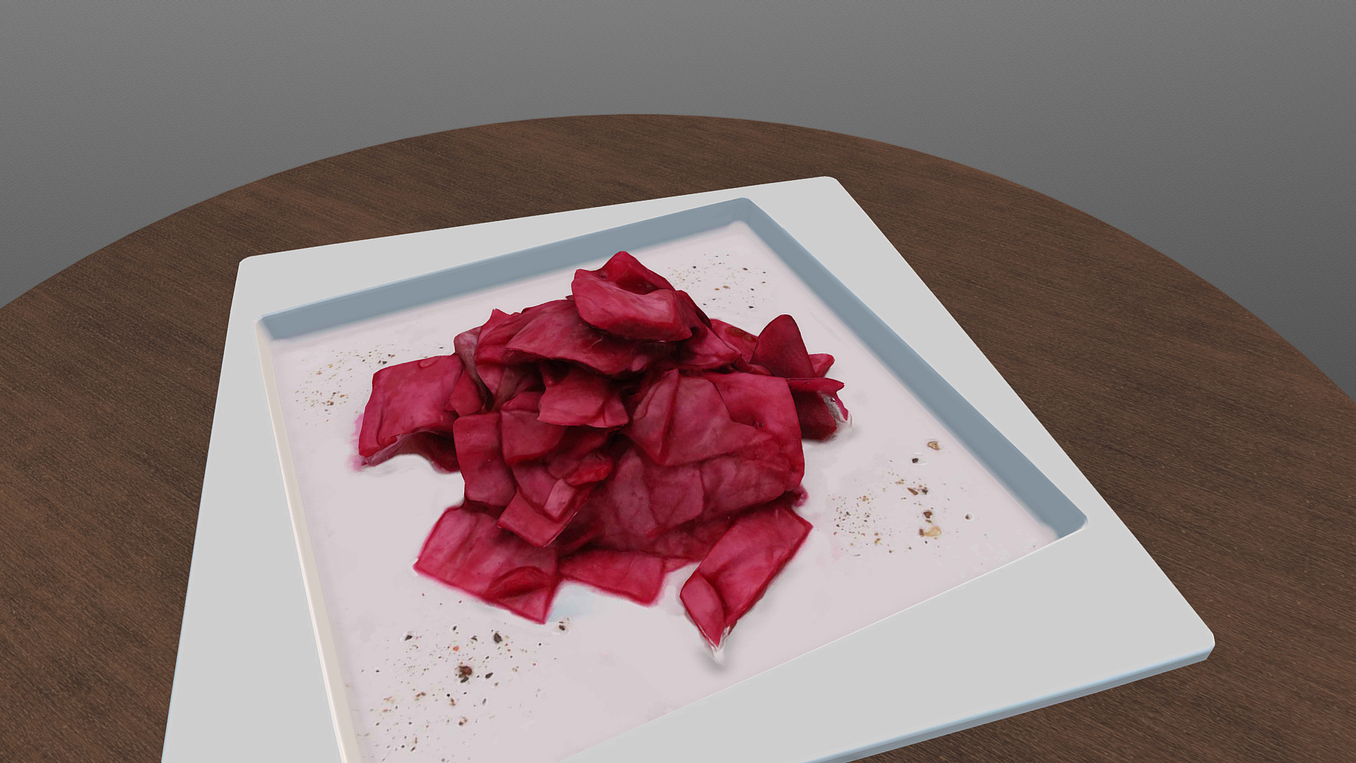 3D model Kapusta_rebr - This is a 3D model of the Kapusta_rebr. The 3D model is about a plate of raw meat.