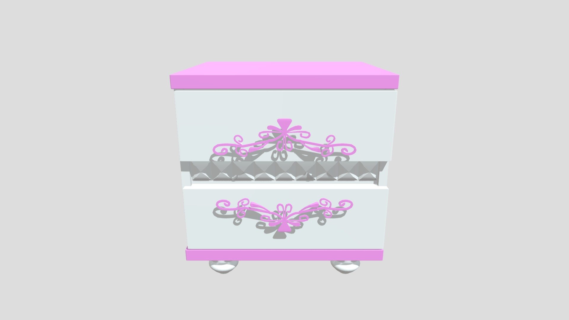 Drawer - White and Pink