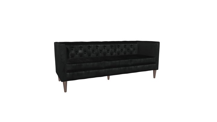 Grant Sofa Black Velvet - 101339 3D Model