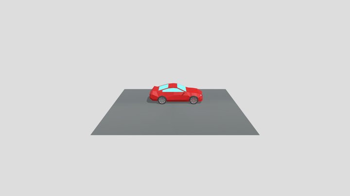 Low Poly Mustang 3D Model