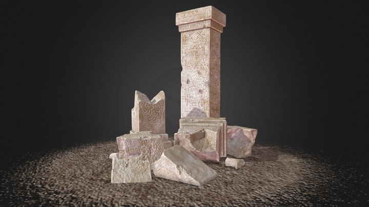 Ancient Column 3D Model