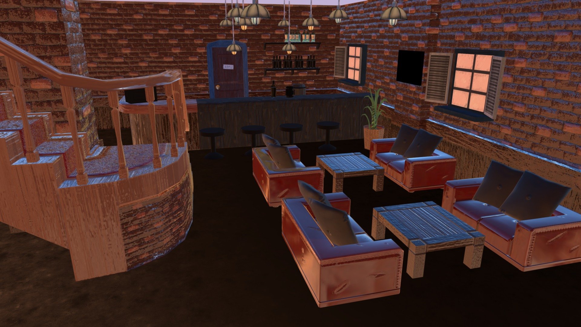 BAR diorama - 3D model by hako (@hako25AI) [6127212] - Sketchfab