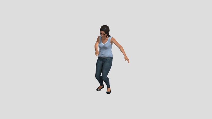 Mujer cantando 3D Model