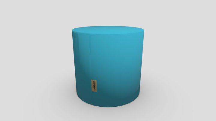 taburet Pur - petrolejová 3D Model