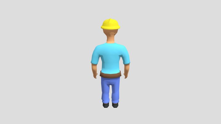 Mason low poly Rigged 3D Model
