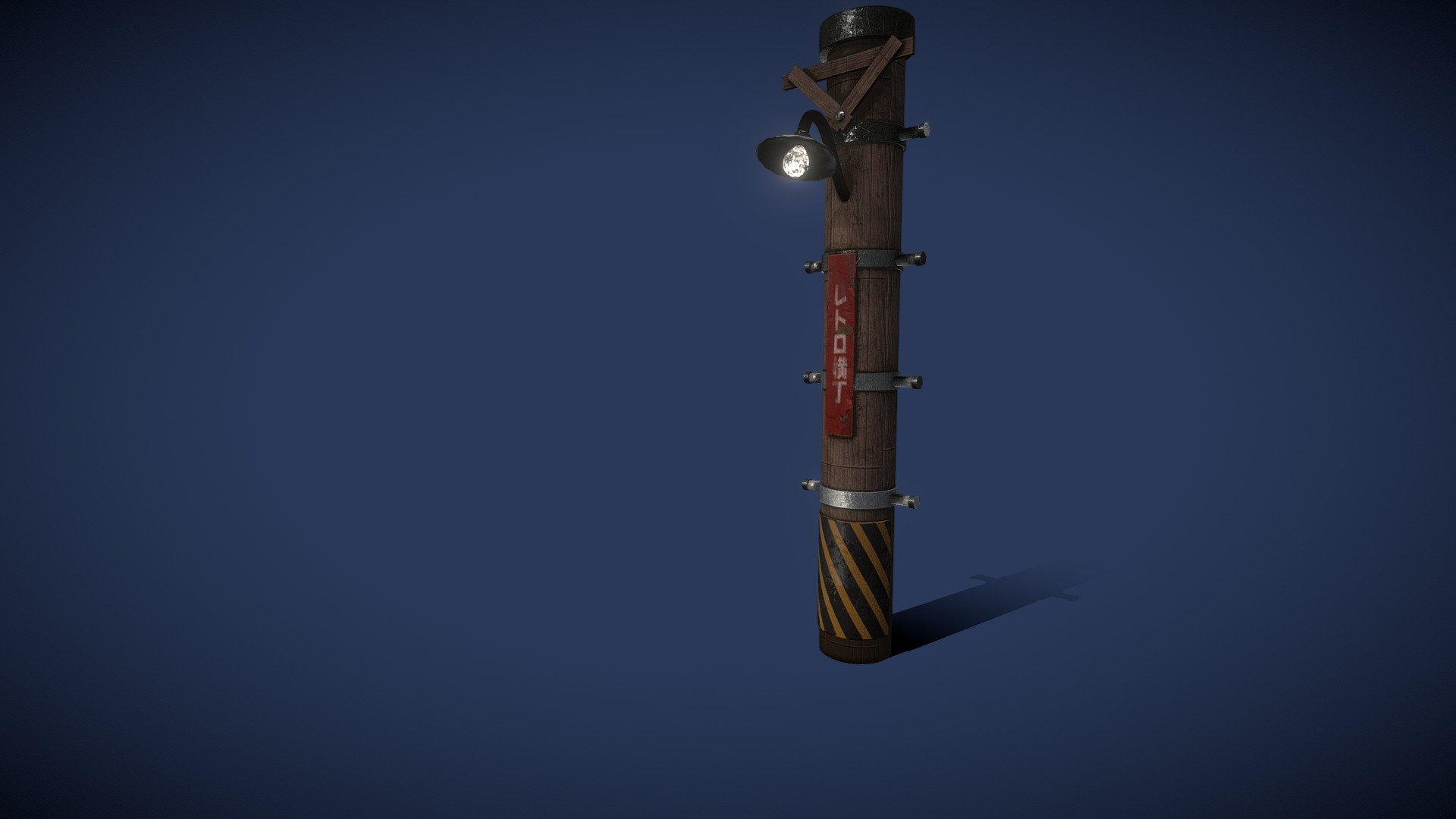 Japanese Retro Utility Pole - 3D model by kaibastock [612c86c] - Sketchfab