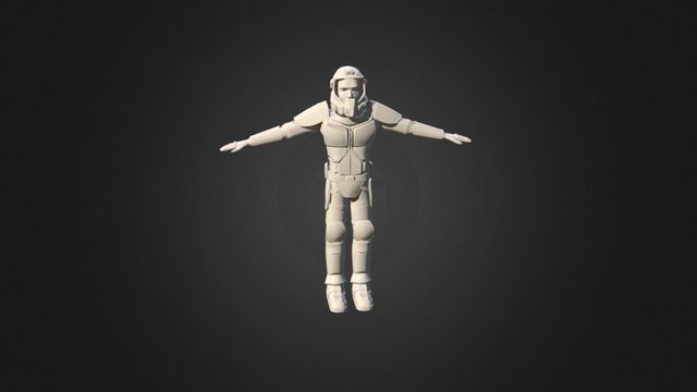 Sci-fi Miner Armor 3D Model