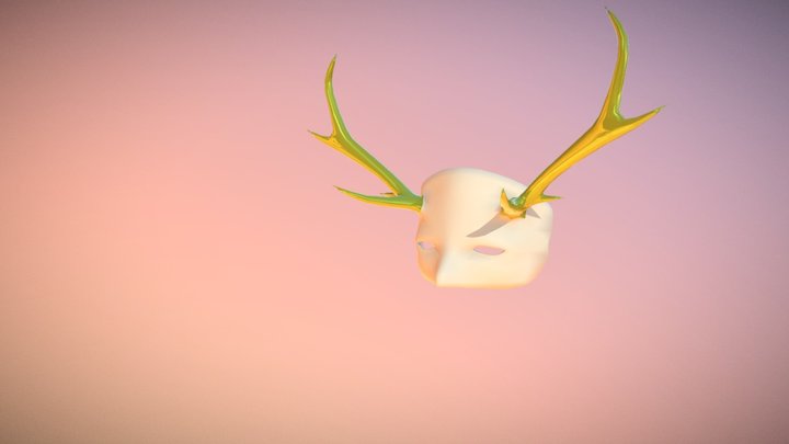 Deer-Horn Mask 3D Model