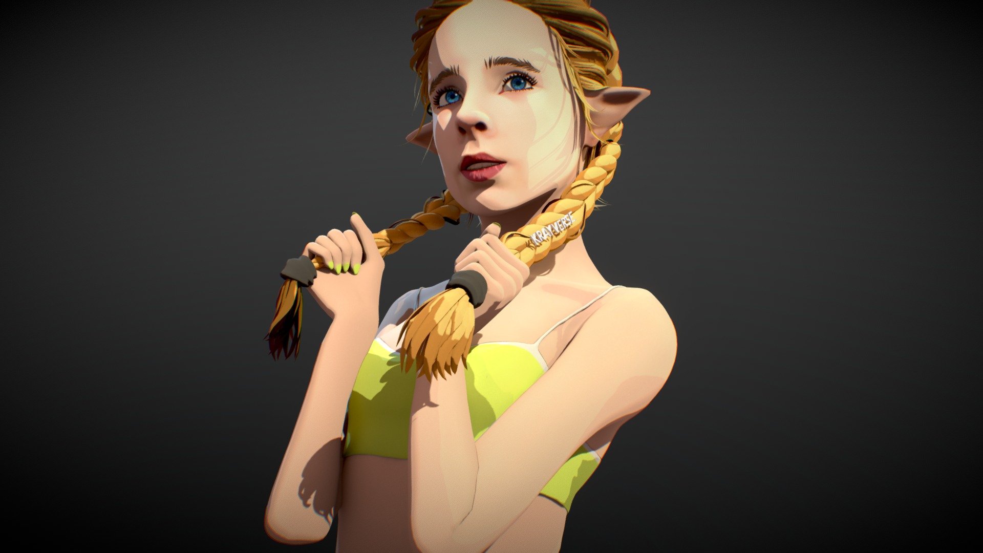 Elf Girl - Pull - 3D model by krayverse [612f1bb] - Sketchfab