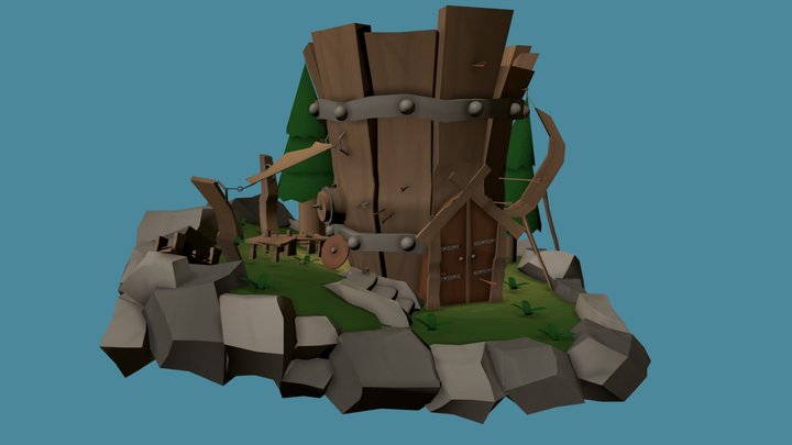 Stylized Viking Mug Tavern 3D Model