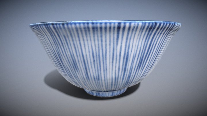 麦藁手飯碗 (Sometsuke Style Mugiwarade bowl) 3D Model