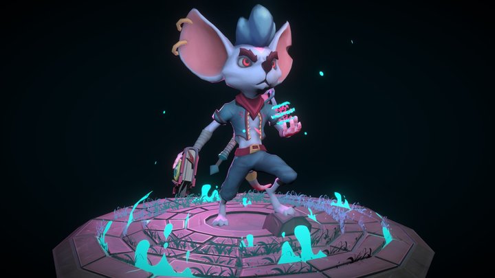 Magic Warrior Mouse 3D Model