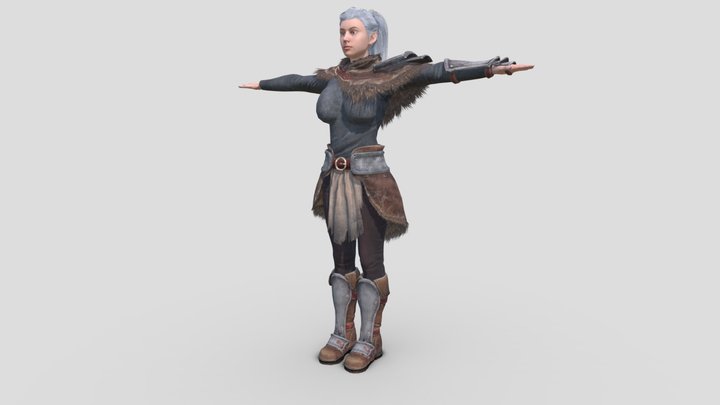Realistic Elf Warrior From CC 3D Model