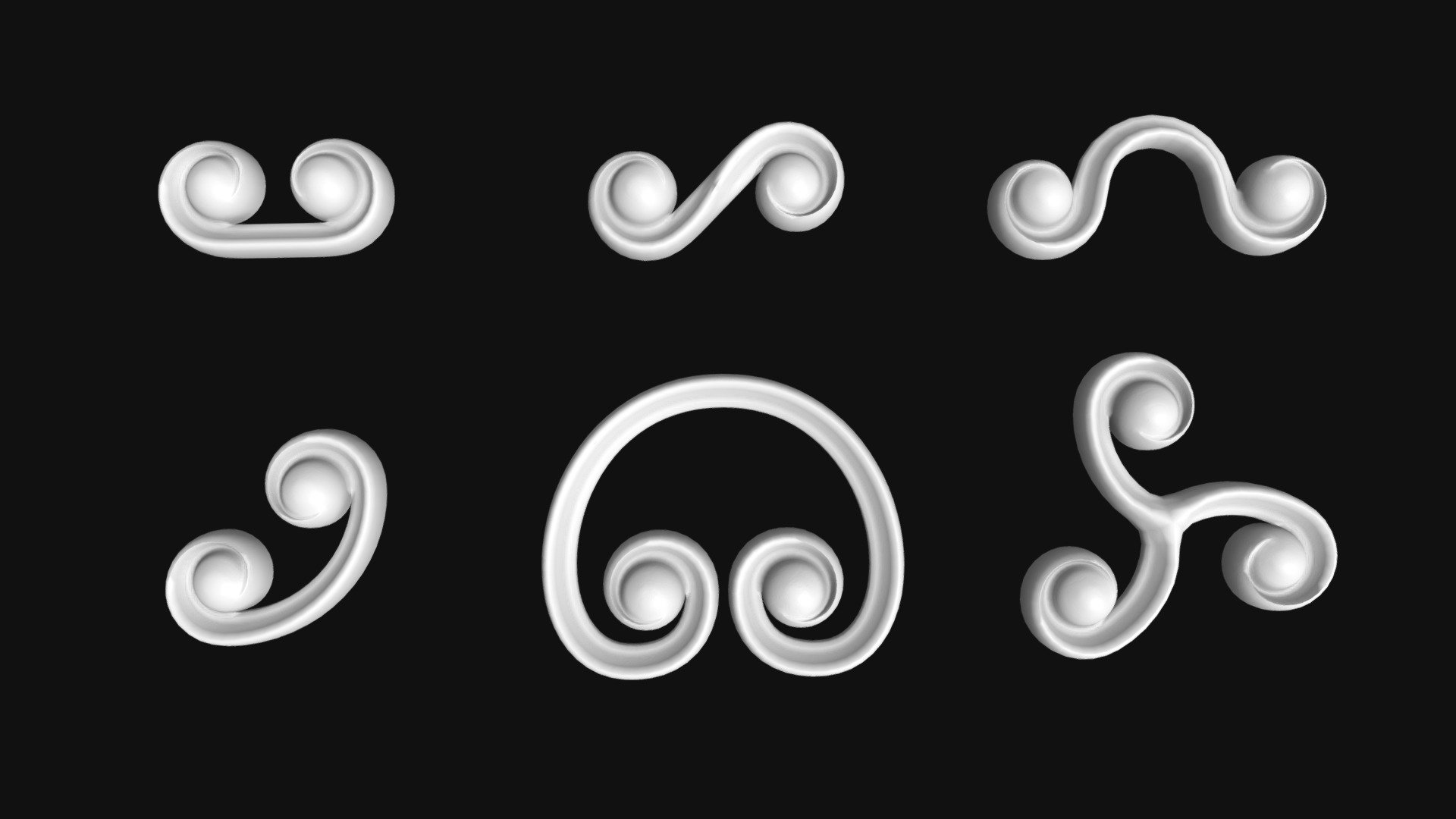 Decorative Swirls or Scrolls Collection R1TA