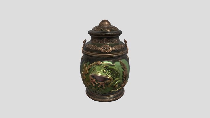Emerald Frog Urn