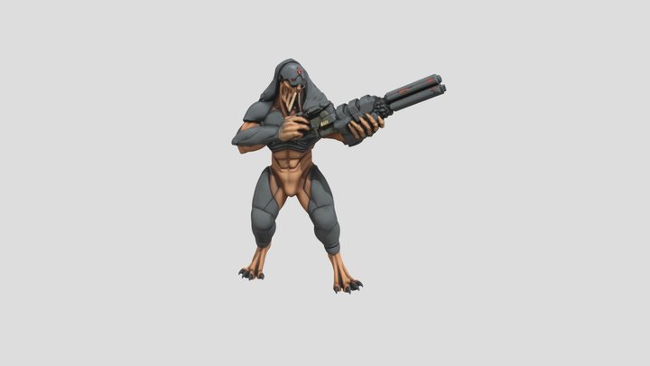 Alien Warrior Defender 3D Model