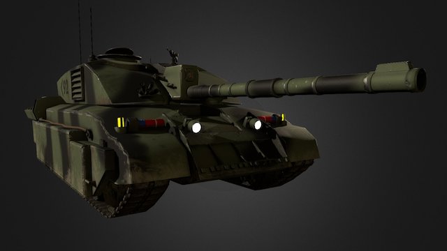 Challenger II Main Battle Tank 3D Model