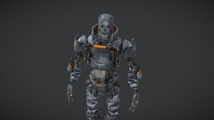 👑💪Uber Soldier (1961) - Wolf. New Colossus 3D Model