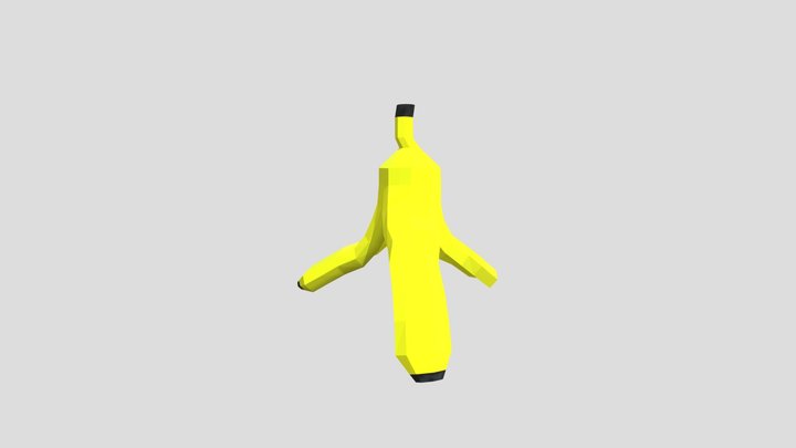 Gorilla Tag Banana Hat 3D Model