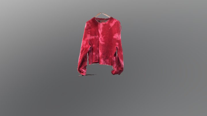 Wrinkly Tie Dyed Sweatshirt 3D Model