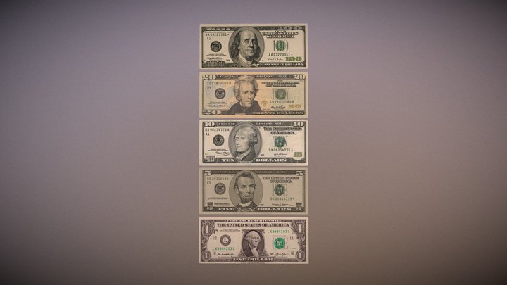 US Money 3D Model