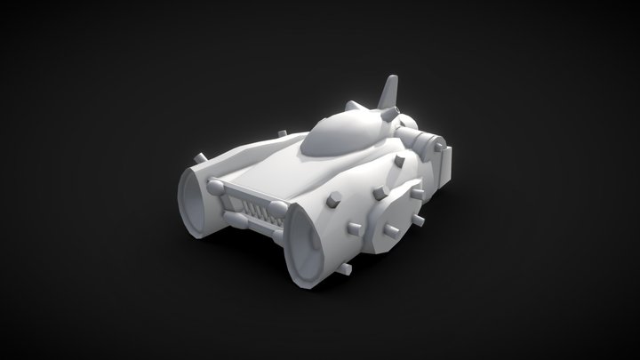 Flying Mobile Sci Fi 3D Model