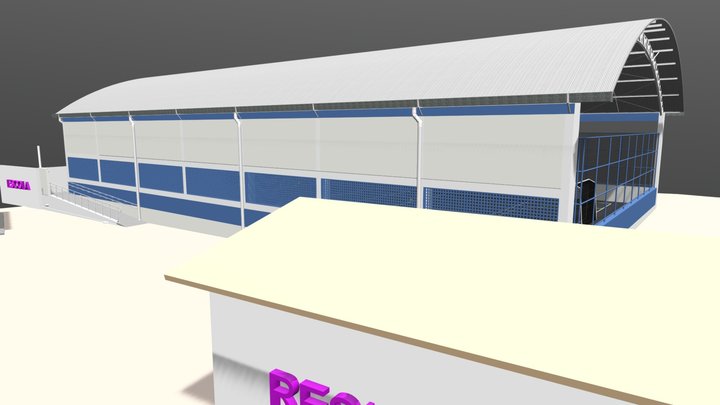 3D QUADRA DA ESCOLA MANOEL JOAQUIM DE SÁ 3D Model