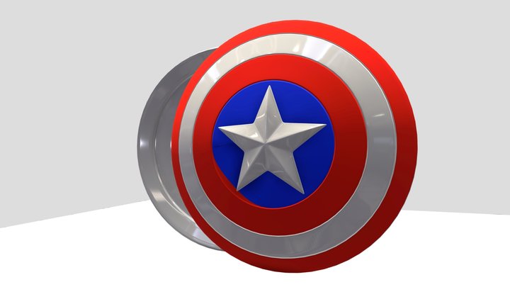 Escudo do Capitão América 3D Model