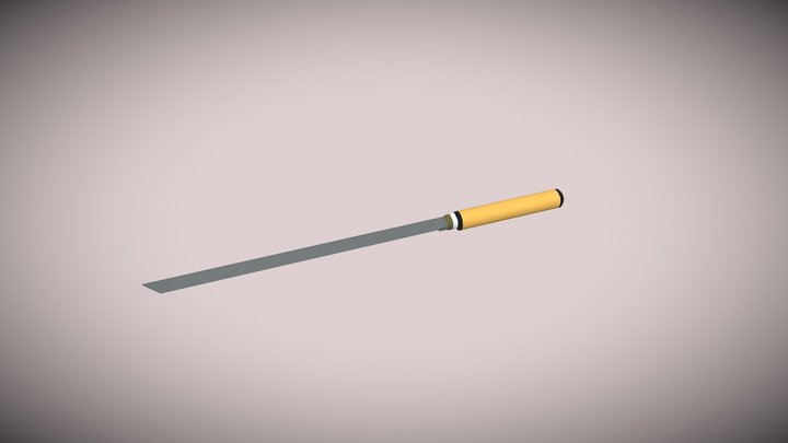 Bamboo Katana 3D Model