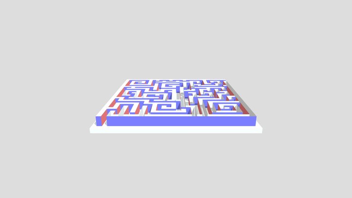 Blatt 16 Labyrinth 3D Model
