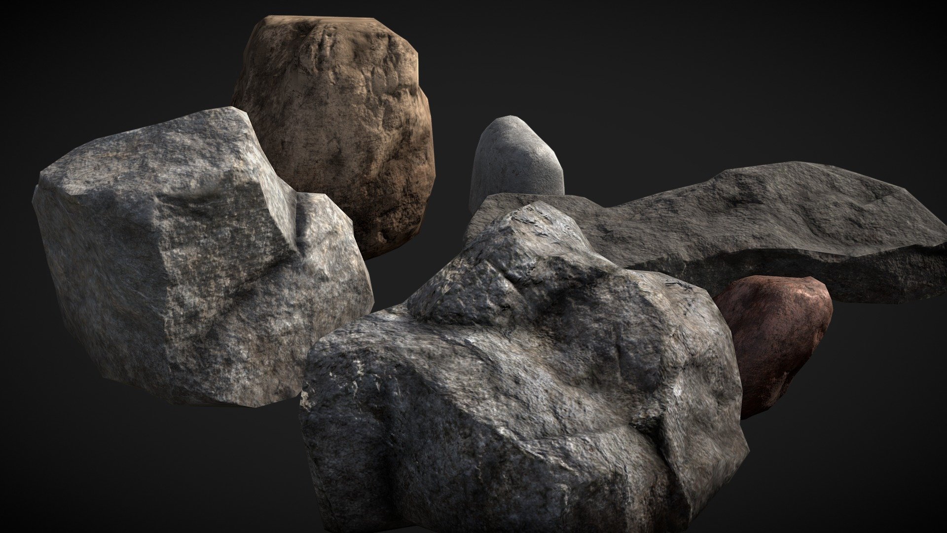 Boulders & Stones - 3D model by deepfielddev [613da1c] - Sketchfab