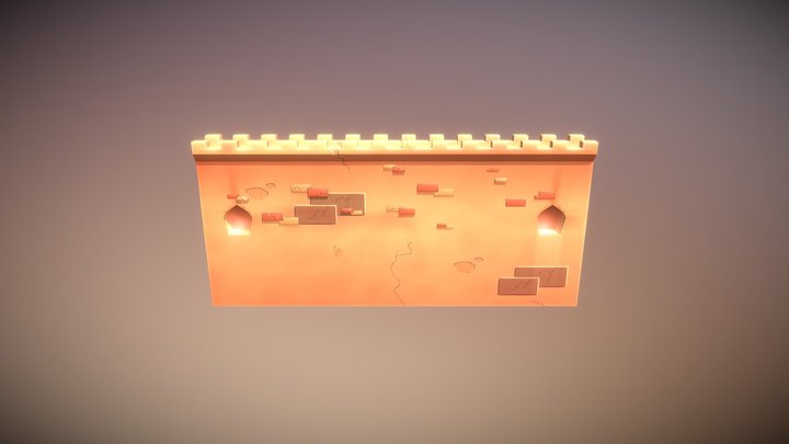 WALL CASTLE CENTER 3D Model