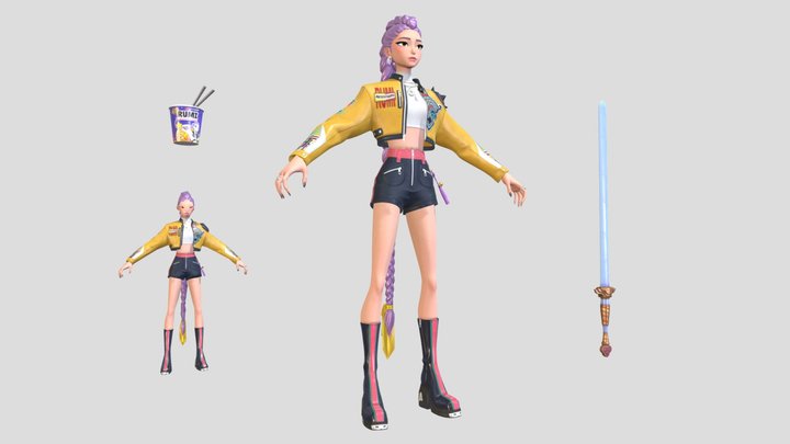 Rumi | Fortnite | Kpop Demon Hunters 3D Model 3D Model