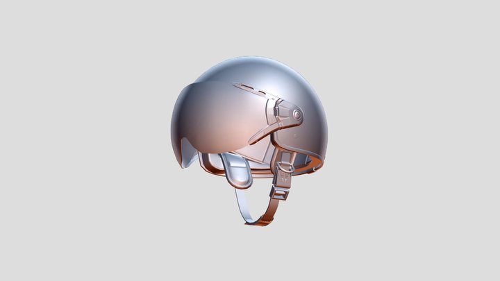 Mũ bảo hiểm 3/4 lửng 3D Model