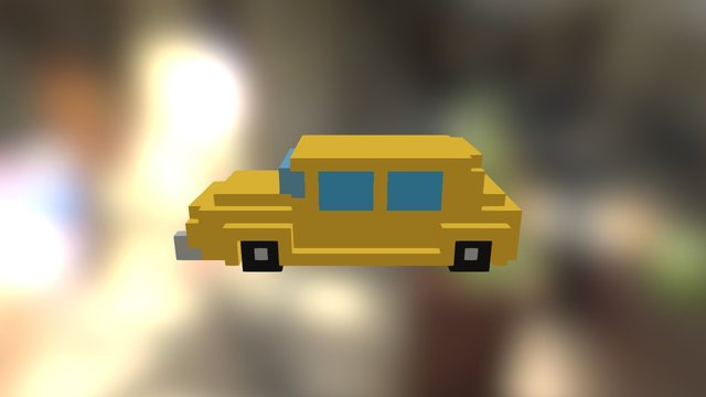 Voxel Car 3D Model
