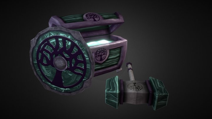 Treasure Chest Animated 3D Model