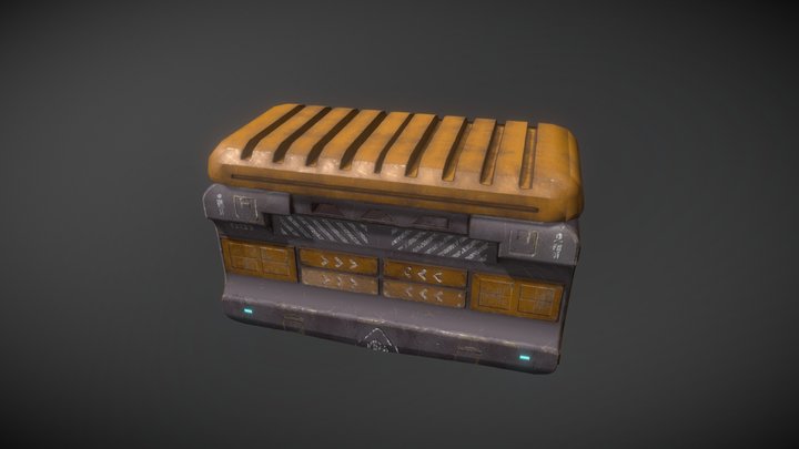 SciFi Crate 3D Model