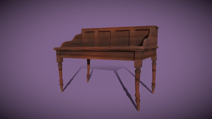 Writing Table 3D Model