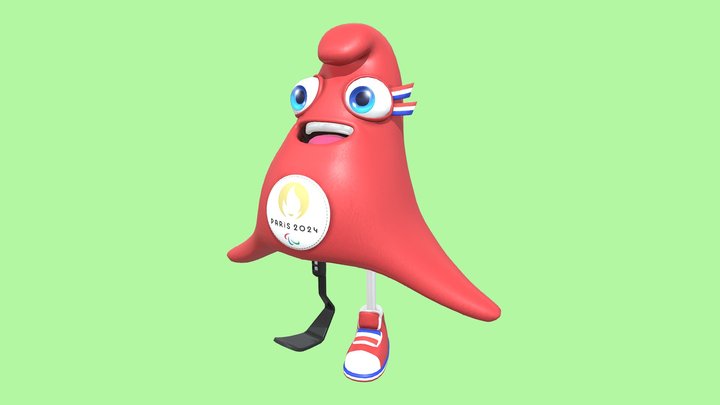 Phryges Paralimpic - mascot Paris 2024 3D Model