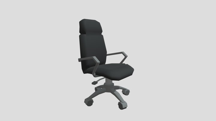 Low Poly Computer Chair 3D Model