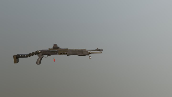 Spas - 12 Shotgun 3D Model
