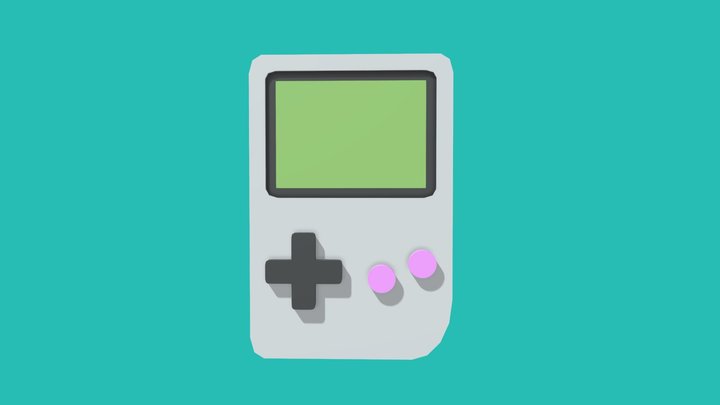 Low poly Game Boy 3D Model