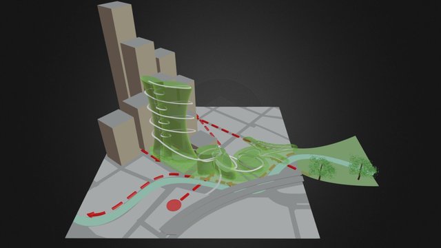 Houston Sustainable Tower 3D Model