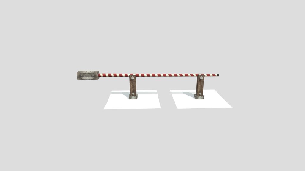 checkpoint_stop_road_barrier_lowpoly_security