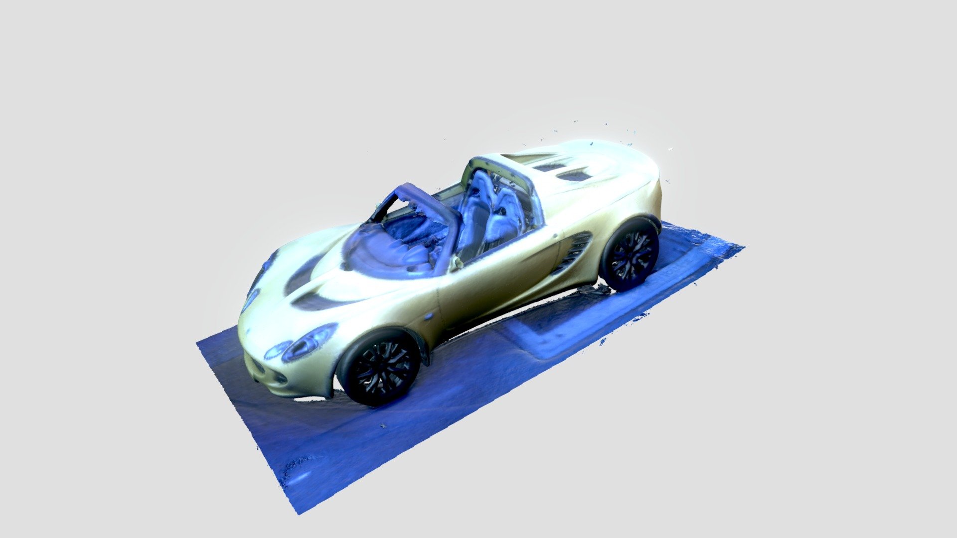 Yellow Ferrari car Reconstructed from RGBD