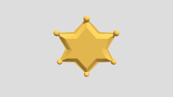 Sheriffstar 3D Model