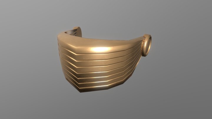 Striped Visor (Copper) 3D Model