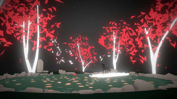 Stylised Japanese Garden 3D Model