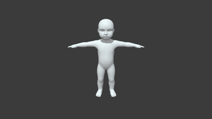 Toddler Body Game Model 3D Model
